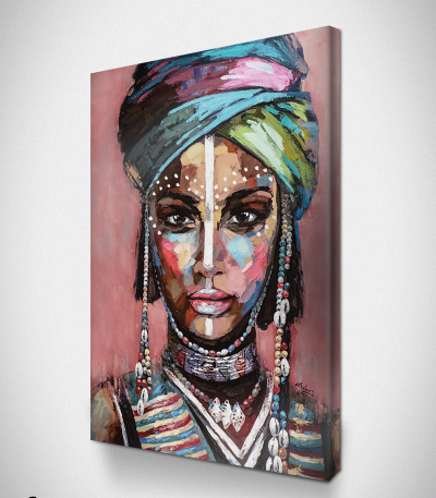 Πίνακας σε Καμβά : Desert Lady in a turban painting