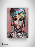 Πίνακας σε Καμβά : Desert Lady in a turban painting