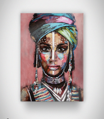 Πίνακας σε Καμβά : Desert Lady in a turban painting