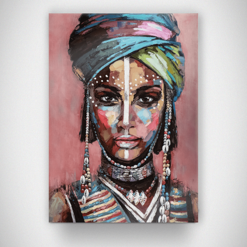 Πίνακας σε Καμβά : Desert Lady in a turban painting