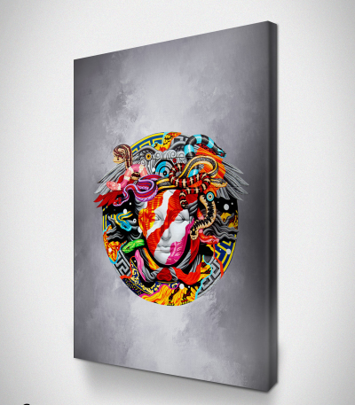 Πίνακας σε Καμβά με Wall art graffiti Μέδουσα Versace