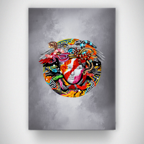 Πίνακας σε Καμβά με Wall art graffiti Μέδουσα Versace
