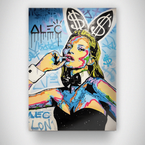 Πίνακας σε Καμβά : Kate Moss Playboy Street Art