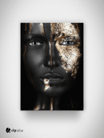 Πίνακας σε Καμβά woman dark skin gold makeup art 4