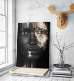 Πίνακας σε Καμβά woman dark skin gold makeup art 4