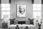 Εκτύπωση σε Αφίσα φωτογραφικό Χαρτί Merlin Monroe Grayscale