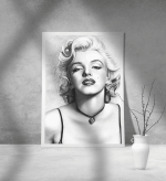 Εκτύπωση σε Αφίσα φωτογραφικό Χαρτί Merlin Monroe Grayscale