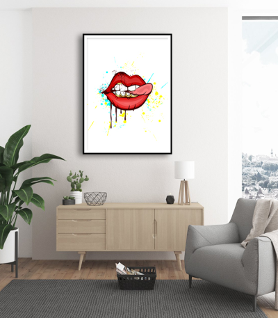 Εκτύπωση σε Αφίσα φωτογραφικό Χαρτί clipart lipstick kiss