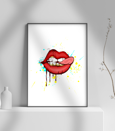 copy of Εκτύπωση σε Αφίσα φωτογραφικό Χαρτί clipart lipstick kiss