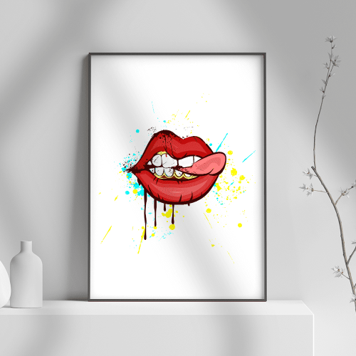 copy of Εκτύπωση σε Αφίσα φωτογραφικό Χαρτί clipart lipstick kiss