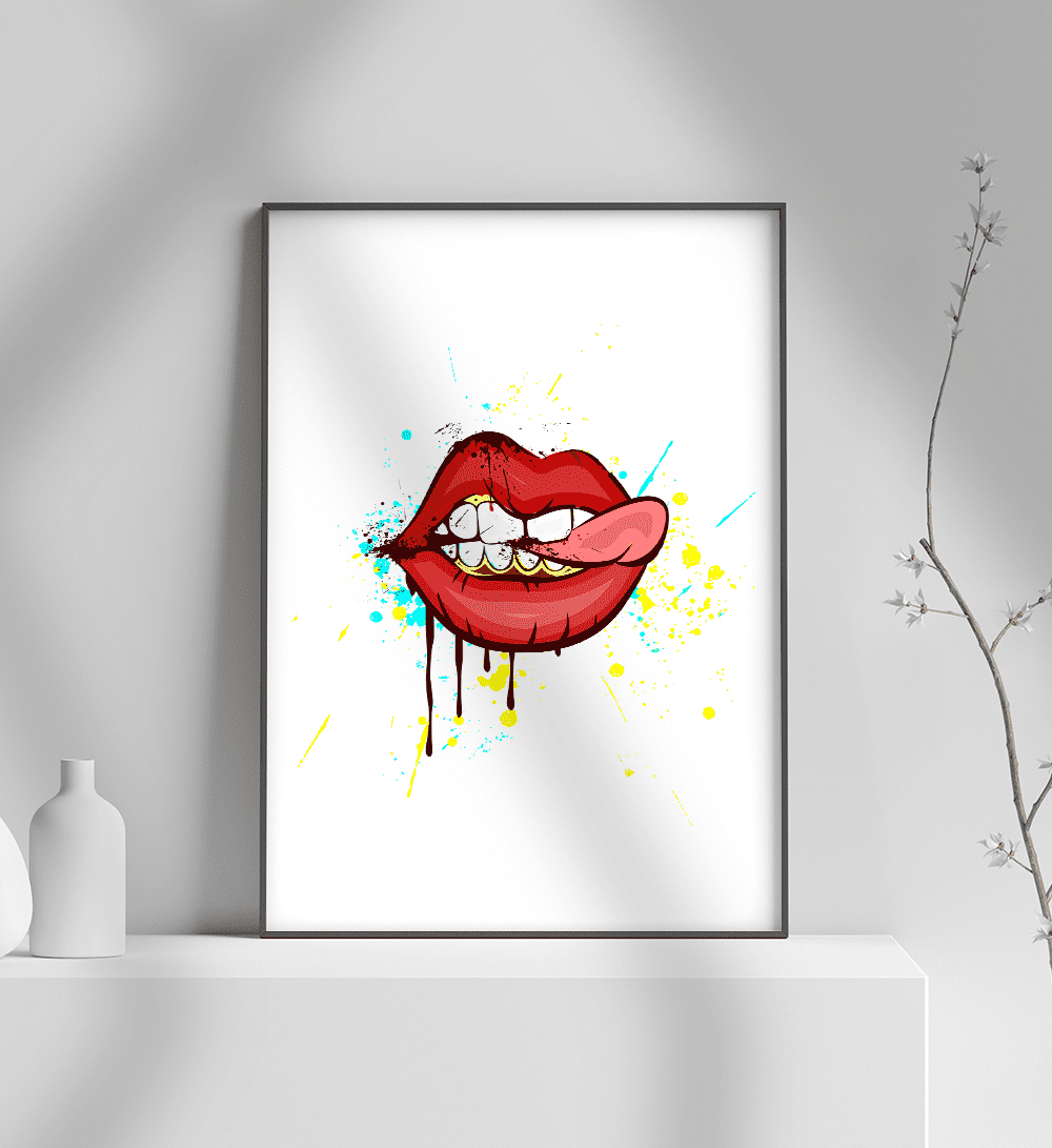 copy of Εκτύπωση σε Αφίσα φωτογραφικό Χαρτί clipart lipstick kiss