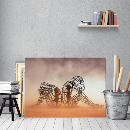 Πίνακας Καμβάς LOVE by Alexandr Milov burning man child art