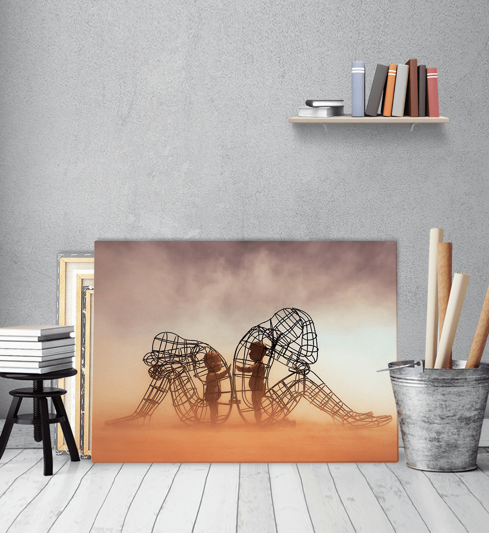 Πίνακας Καμβάς LOVE by Alexandr Milov burning man child art Πίνακας Καμβάς LOVE by Alexandr Milov burning man child art