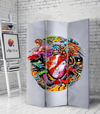 Διακοσμητικό Παραβάν Σε Καμβά με Wall art graffiti Μέδουσα Versace
