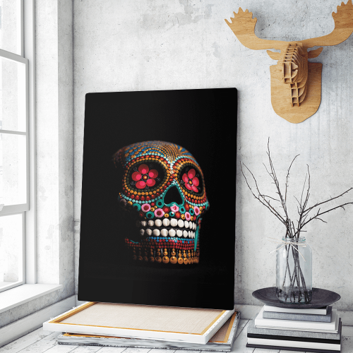 Πίνακας ζωγραφικής σε Καμβά Day of the Dead Skull dia de los muertos