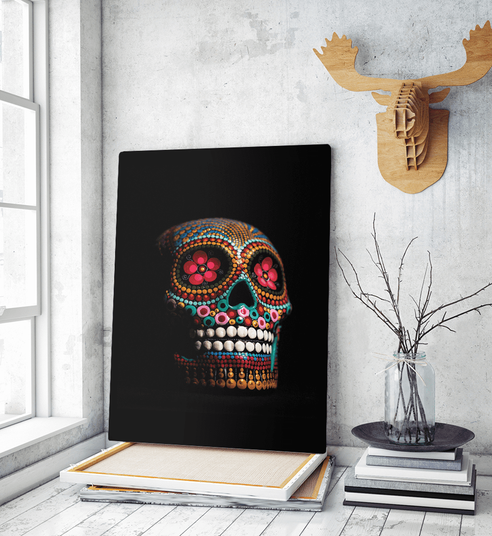 Πίνακας ζωγραφικής σε Καμβά Day of the Dead Skull dia de los muertos