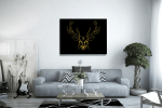 Πίνακας σε Καμβά : Gold art deer