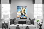 Πίνακας σε Καμβά : Kate Moss Playboy Street Art