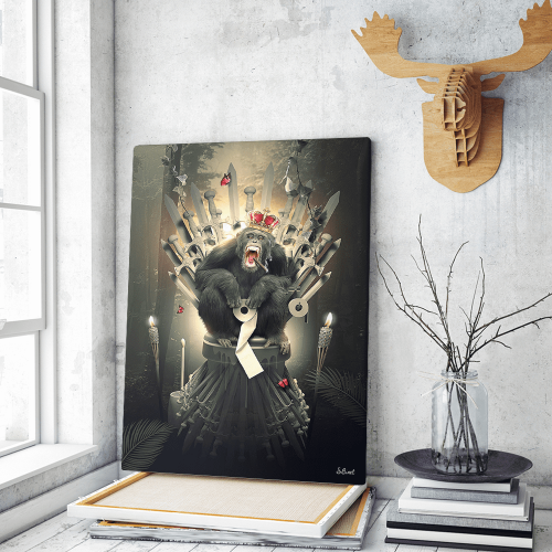 Πίνακας σε Καμβά Game of Thrones Monkey Art
