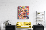 Πίνακας σε Καμβά : colorful paint Marilyn Monroe