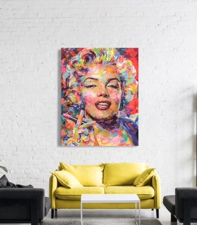 Πίνακας σε Καμβά : colorful paint Marilyn Monroe