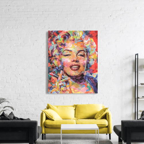 Πίνακας σε Καμβά : colorful paint Marilyn Monroe