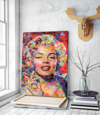 Πίνακας σε Καμβά colorful paint Marilyn Monroe