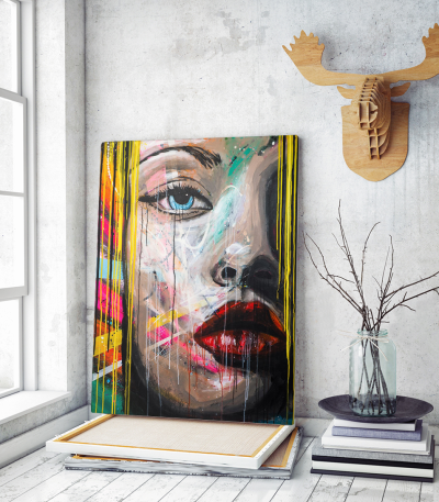 Πίνακας σε Καμβά woman Portrait Pop Art