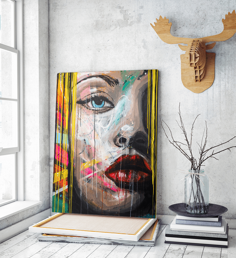 Πίνακας σε Καμβά woman Portrait Pop Art