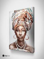 Πίνακας σε Καμβά : women portrait african art