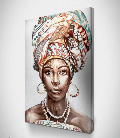 Πίνακας σε Καμβά : women portrait african art