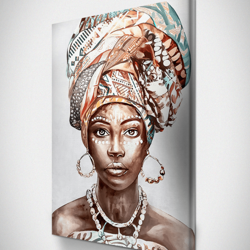 Πίνακας σε Καμβά : women portrait african art