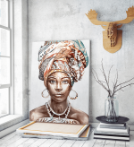 Πίνακας σε Καμβά : women portrait african art