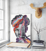 Πίνακας σε Καμβά : modern graffiti woman colors
