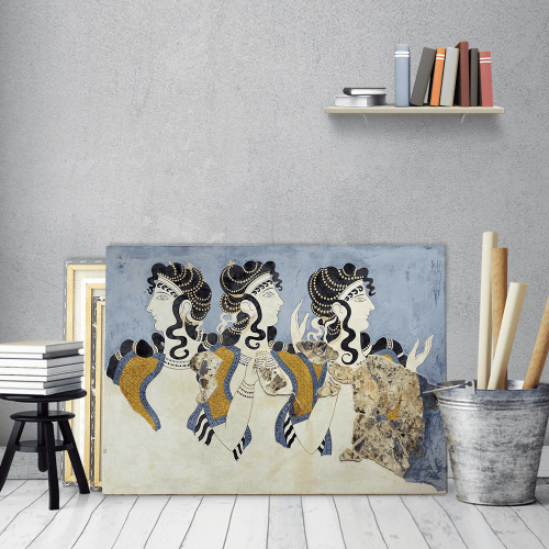 Πίνακας σε Καμβά : Crete Ladies in Blue from the minoan Knossos Palace