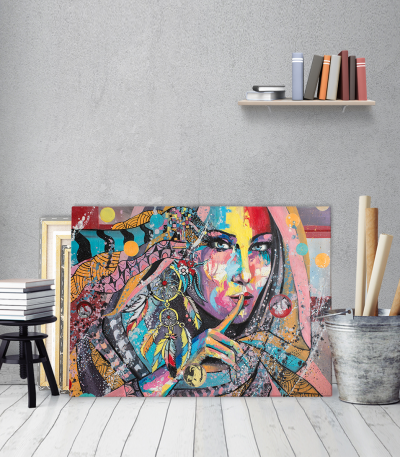 Πίνακας σε Καμβά : girl portrait contemporary style Dream guardian fairy tale