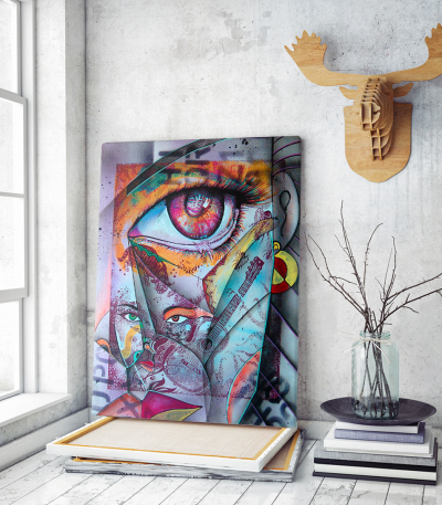 Πίνακας σε Καμβά : Woman Cubism face Girl Portrait Fantasy design