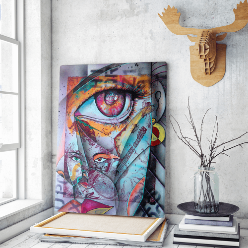 Πίνακας σε Καμβά : Woman Cubism face Girl Portrait Fantasy design