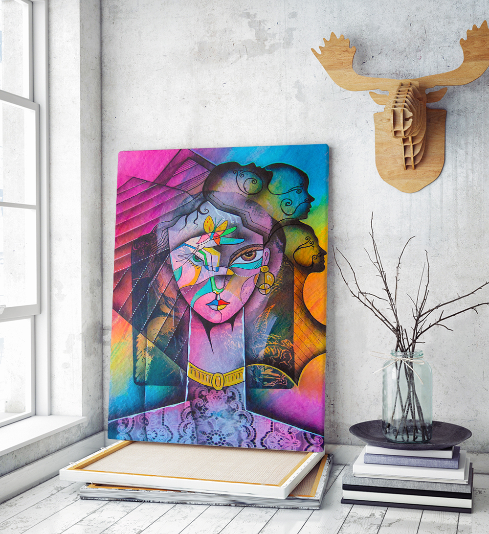 Πίνακας σε Καμβά : Girl portrait Beauty woman art Πίνακας σε Καμβά : Girl portrait Beauty woman art