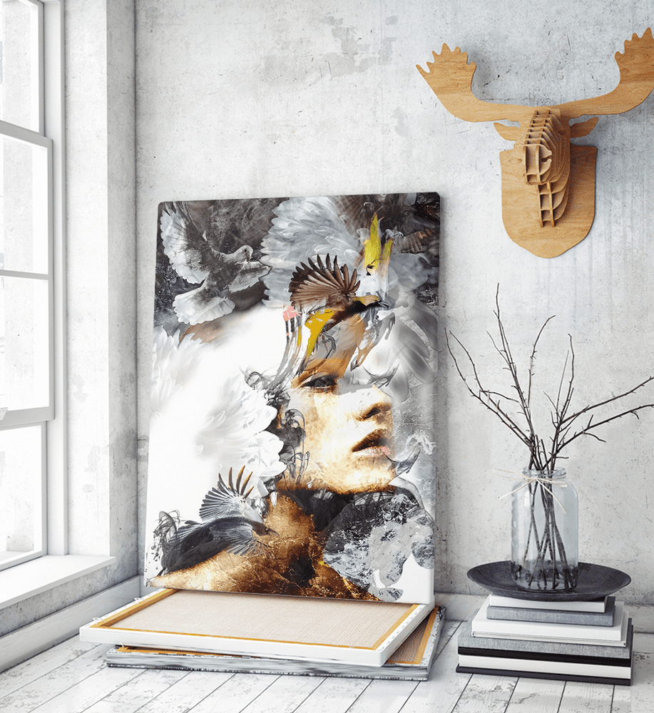 Πίνακας σε Καμβά : mystery portrait painting woman Πίνακας σε Καμβά : mystery portrait painting woman