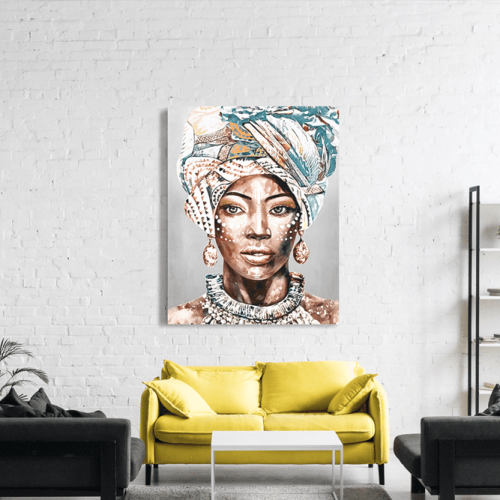 Πίνακας σε Καμβά : Portrait African Woman