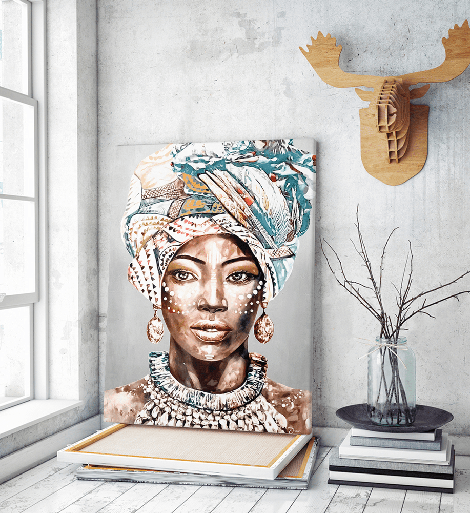 Πίνακας σε Καμβά : Portrait African Woman