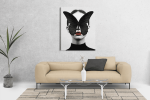 Πίνακας σε Καμβά : woman butterfly red lips