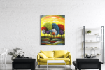Πίνακας σε Καμβά : colourful trees