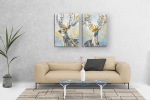 Σύνθεση με πίνακες Καμβάδες : colourful deer - 2 Τεμάχια 70x 50