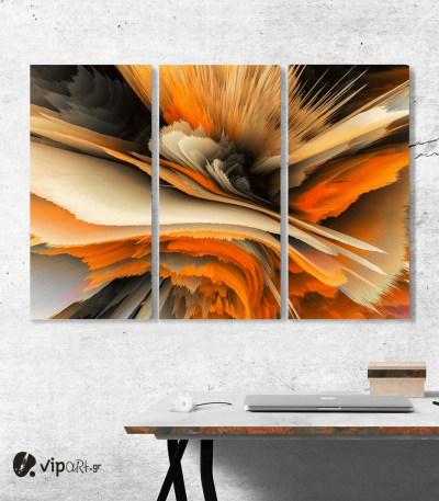 Πίνακας Καμβάς Τρίπτυχος Abstract art paint