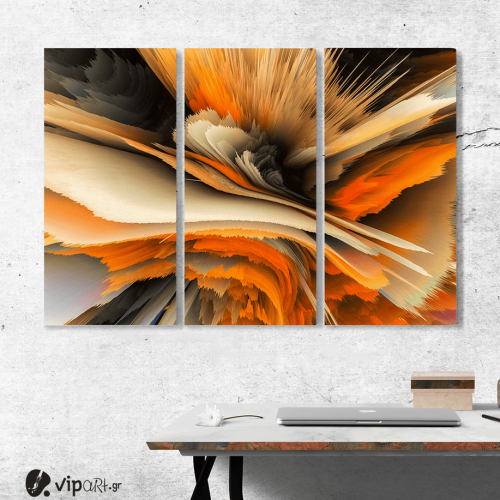 Πίνακας Καμβάς Τρίπτυχος Abstract art paint