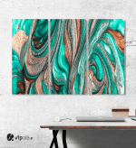 Πίνακας Καμβάς Τρίπτυχος Abstract colorful glitter