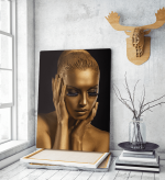 Πίνακας σε Καμβά : Gold woman portrait