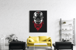Πίνακας σε Καμβά : Dog Adventure Red Scarf